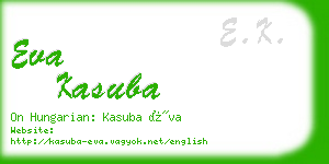 eva kasuba business card